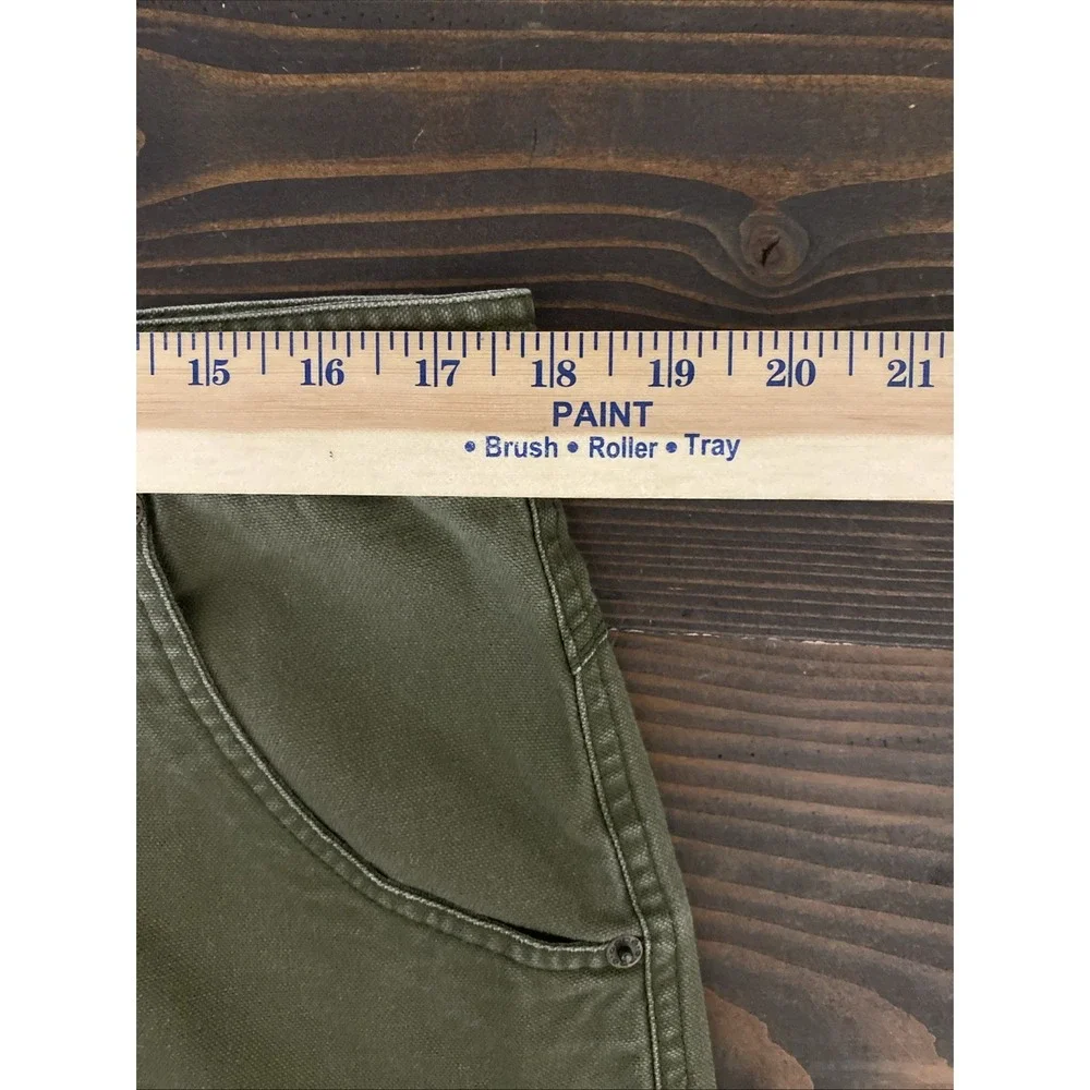 Oobe Shorts Men 36 Olive Green Cotton Canvas Chino Rugged Hiking Outdoors